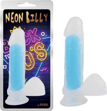 Neon Billy 7.6"  Plus Free Clean Vibe - adult store online Australia | Strap Ons in Australia