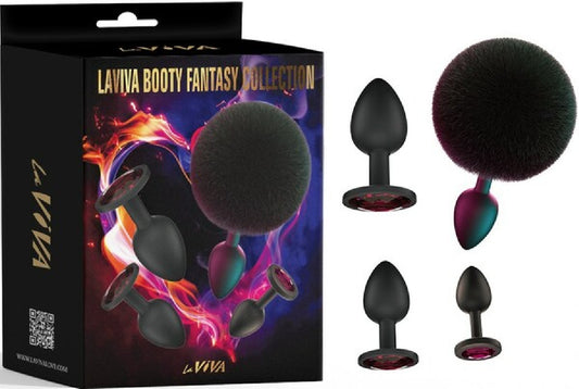 Booty Fantasy 4 Piece Diamond Butt Plug Collection - male masturb