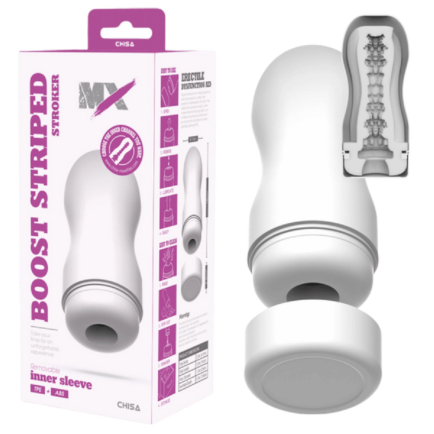 Boost Striped Stroker - Adult Store Australia | female sex toys