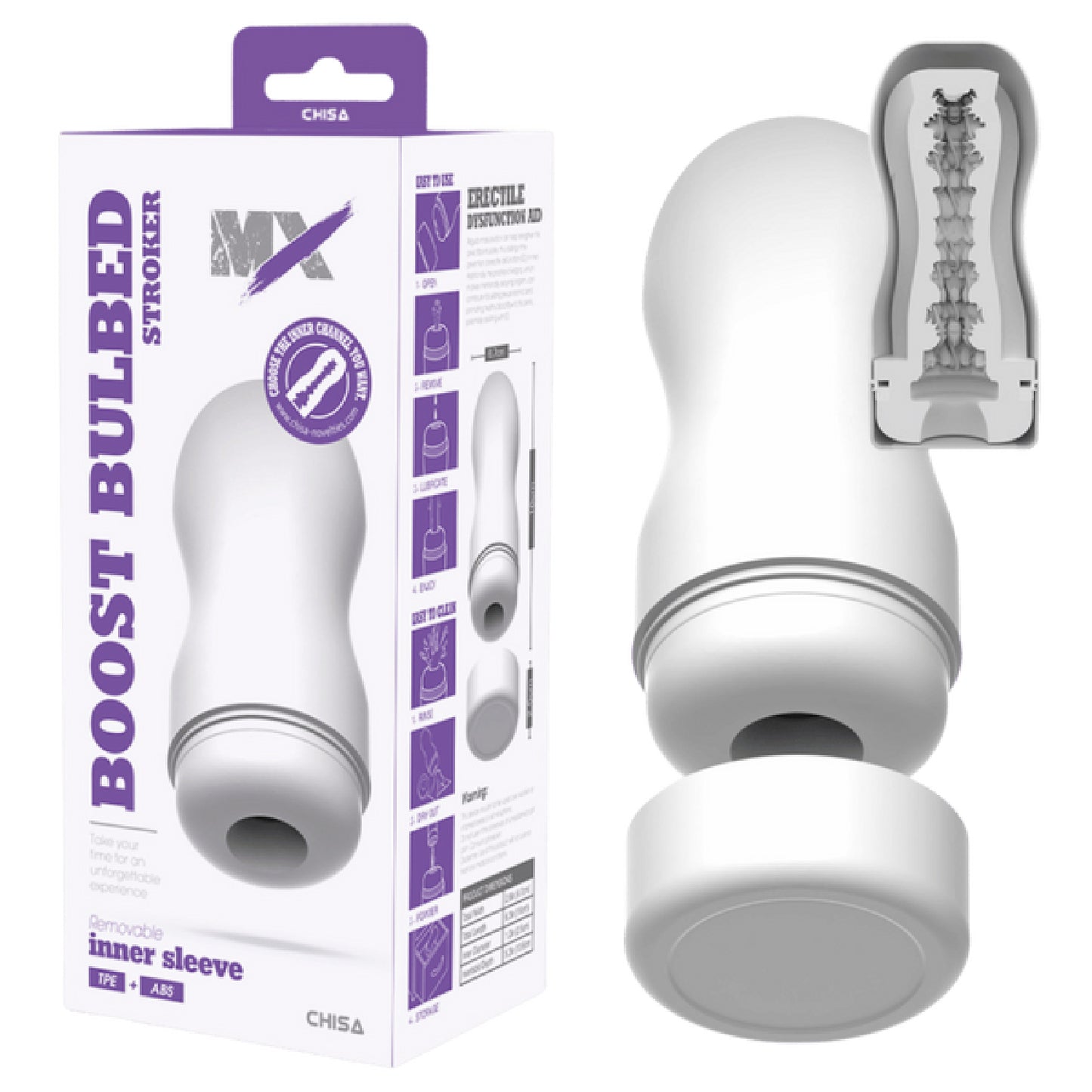 Boost Bulbed Stroker - Strap Ons in Australia | Buy Glass Sex Toys in Australia