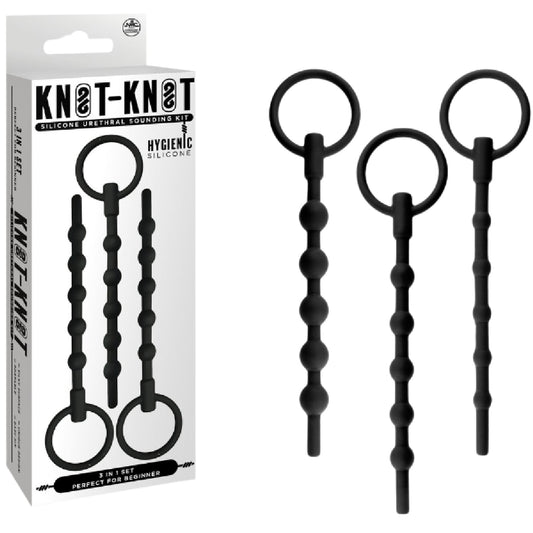 Silicone Urethal Sounding Kit - Ribbed - bondage gear Australia |