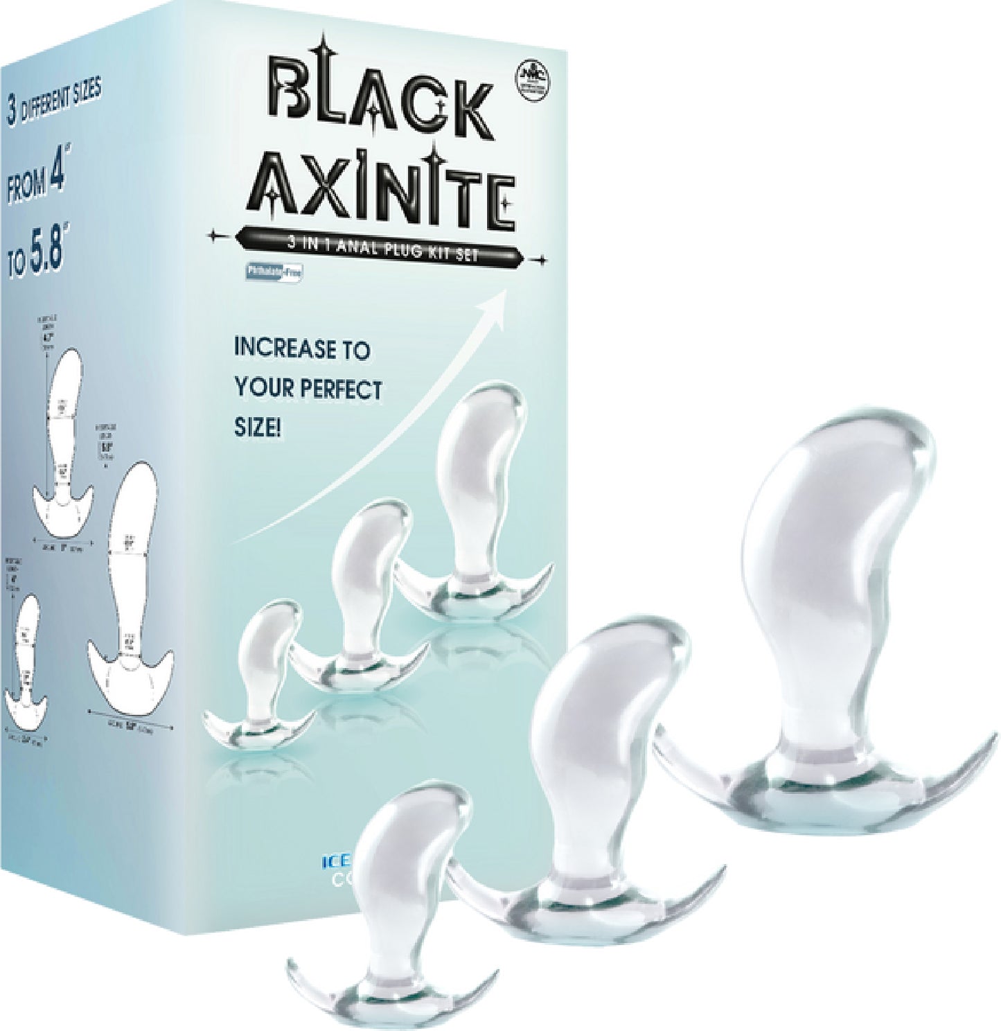 3 In 1 Anal Plug Kit Set - Best Cock Rings in Australia | sex hygiene products Australia