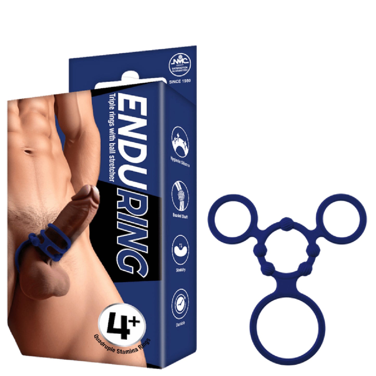 Triple Ring With Ball Stretcher - sex toys online | sex kits Australia
