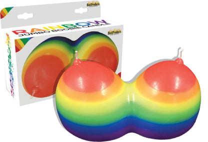 Rainbow Jumbow Boobie Candle - adult store online Australia | sex toys, adult