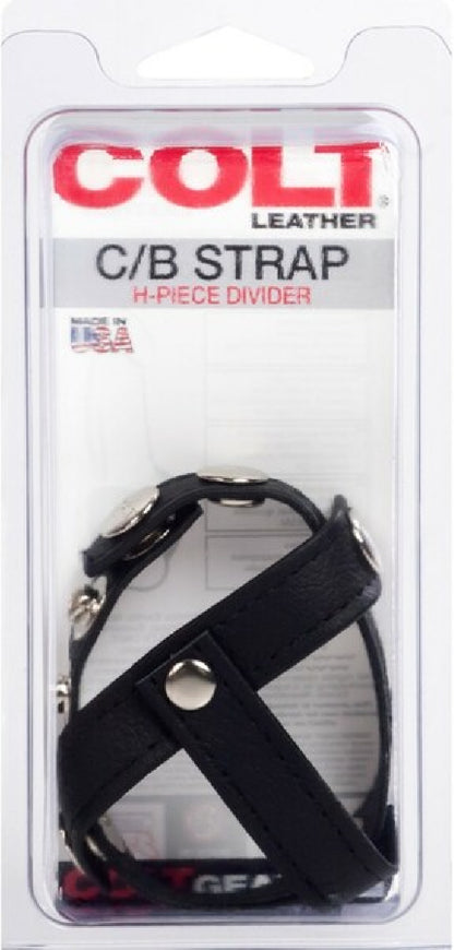Leather C/B Strap H-Piece Divider - sex swings Australia | bullet vibrators Australia