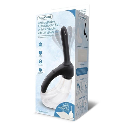 AquaClean Rechargeable Auto Douche Set with Bendable Vibrating Nozzle - Adult Store Australia | Buy Sex Toys In Australia