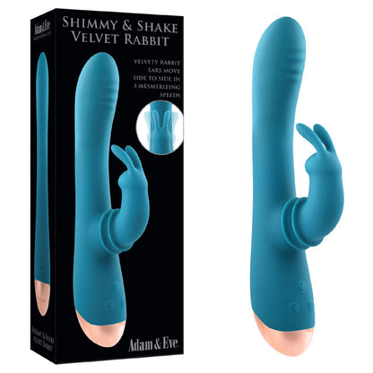 Adam & Eve SHIMMY & SHAKE VELVET RABBIT - sex swings Australia | Sex Hygiene Products in Australia