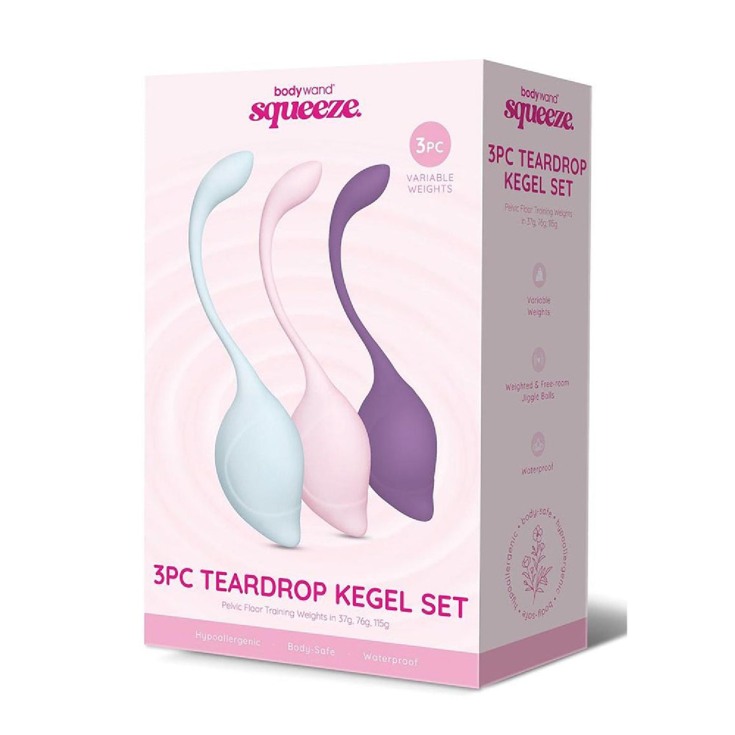 Bodywand Squeeze 3pc Teardrop Kegel Set - Couple Sex Toys in Australia | Buy Condoms Online in Australia