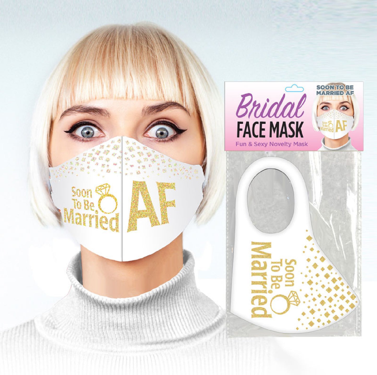 Bridal Face Mask - Soon To Be Married AF - Fetish Gear Australia | sex hygiene products Australia