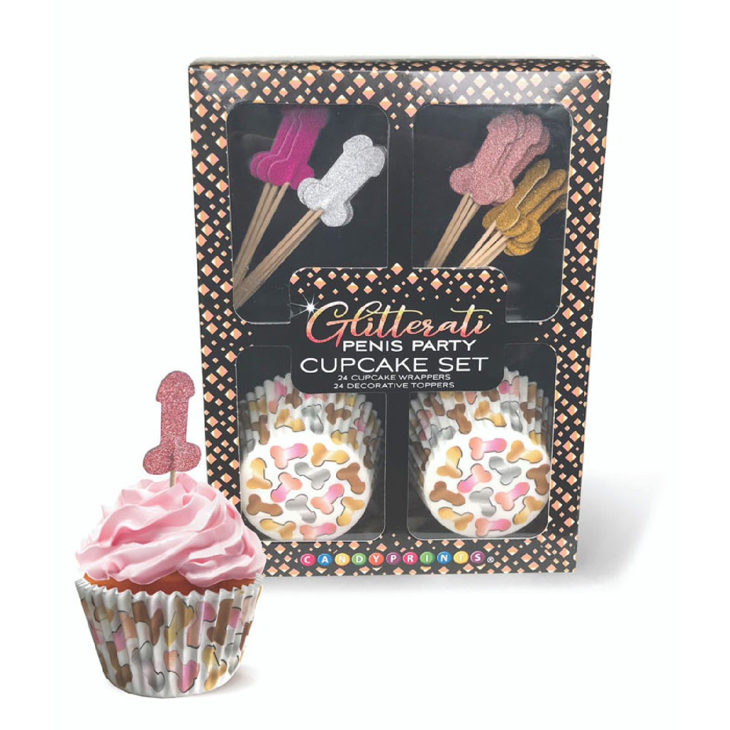 Glitterati - Penis Party Cupcake Set - Buy Glass Sex Toys in Australia | penis pumps Australia
