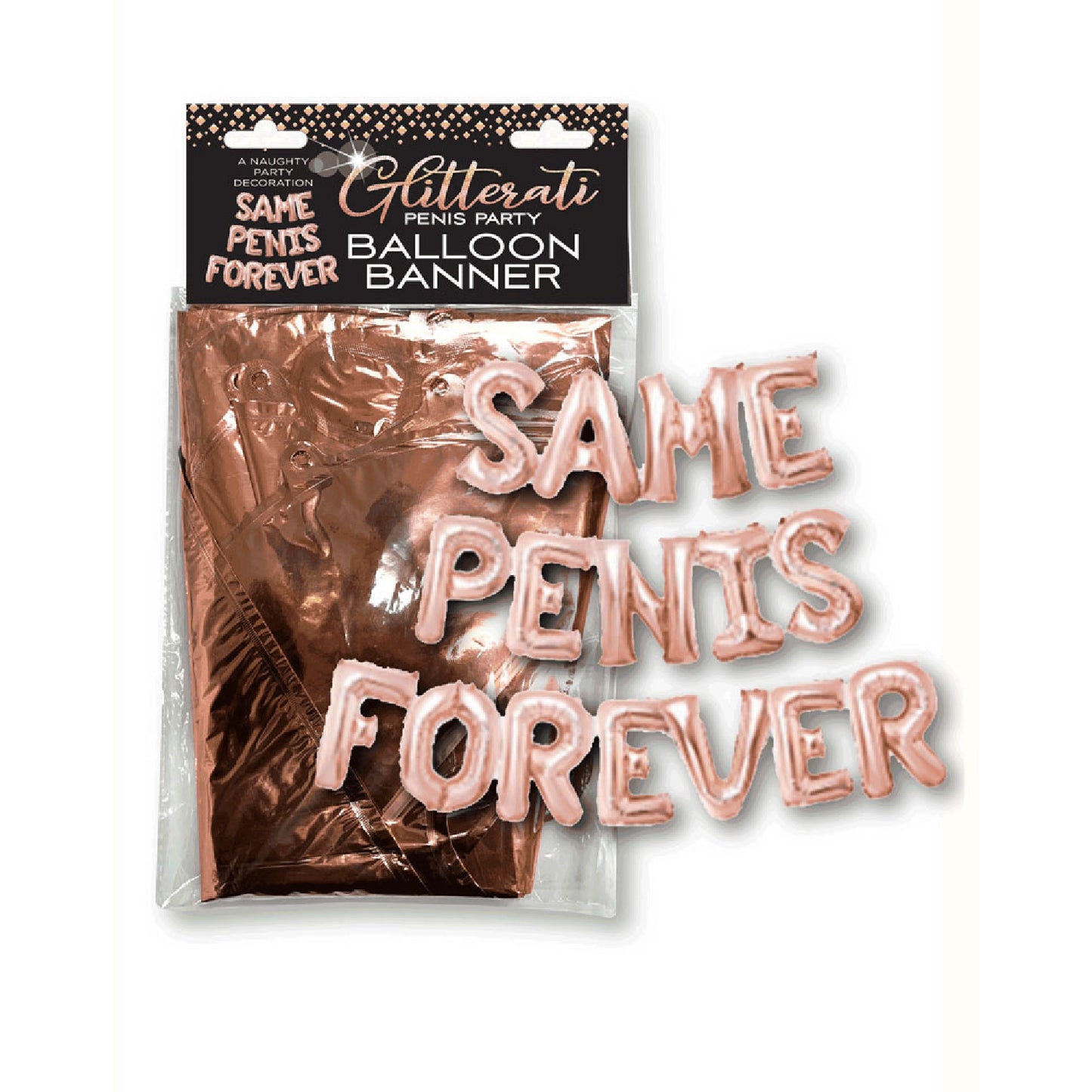 Glitterati Same Penis Forever Balloon Banner - sex kits Australia | cock rings Australia