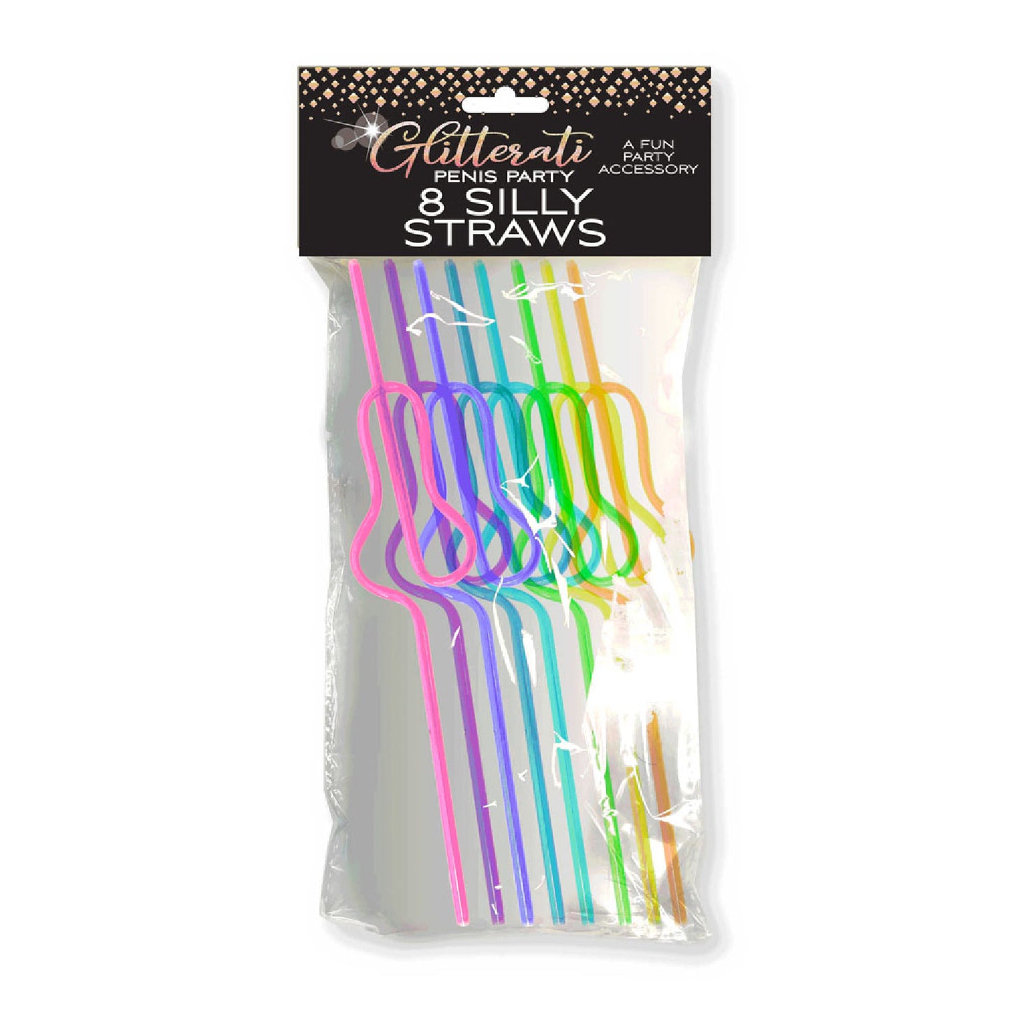 Glitterati Penis Silly Straws - bondage gear Australia | Adult Store Australia