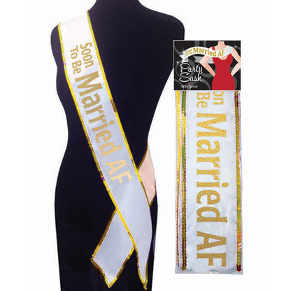 Soon To Be Married AF Sash - Buy Bondage Gear in Australia | Best Anal Toys in Australia