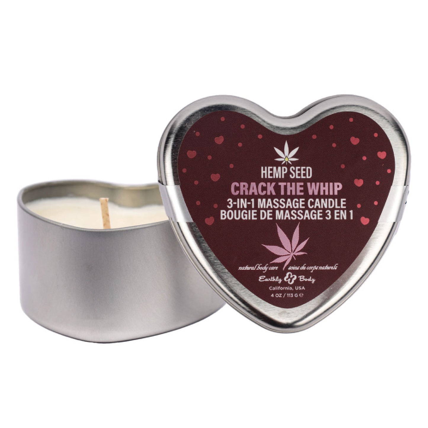 EB Hemp Seed 3 in 1 Massage Heart Candle - Crack The Whip - Buy Sex Toys In Australia | sex toys online
