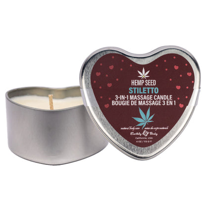 EB Hemp Seed 3 in 1 Massage Heart Candle - Stiletto - Buy Bondage Gear in Australia | glass sex toys Australia