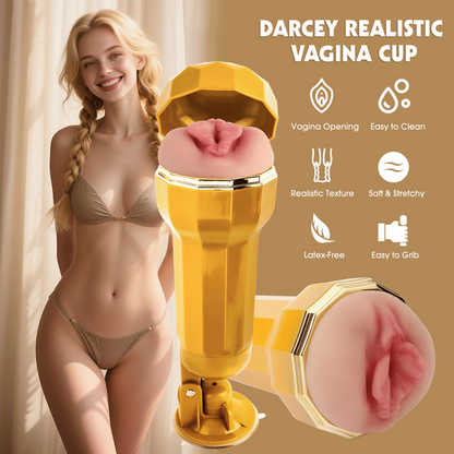 Darcey Realistic Vagina Vibrating Cup