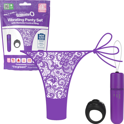 Vibrating Panty Set W/ Remote Ring 4t High Pitch Treble