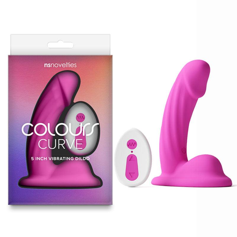 Colours Curve - Vibrating 5'' Dildo - Pink