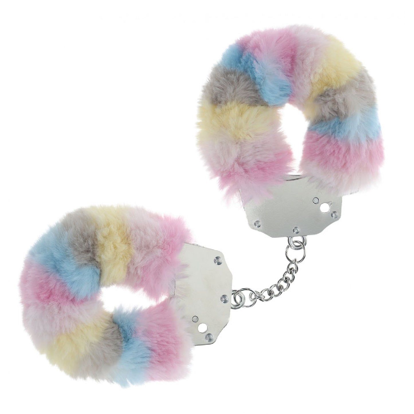 OUCH! Heavy-Duty Fluffy Cuffs - Multicolour 2 - Dildos in Australia | adult store online Australia