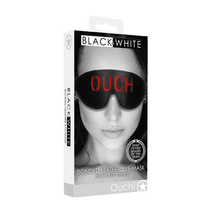 OUCH! Black & White Bonded Leather Eye-Mask ''Ouch'' - male masturbators Australia | sex toys, adult