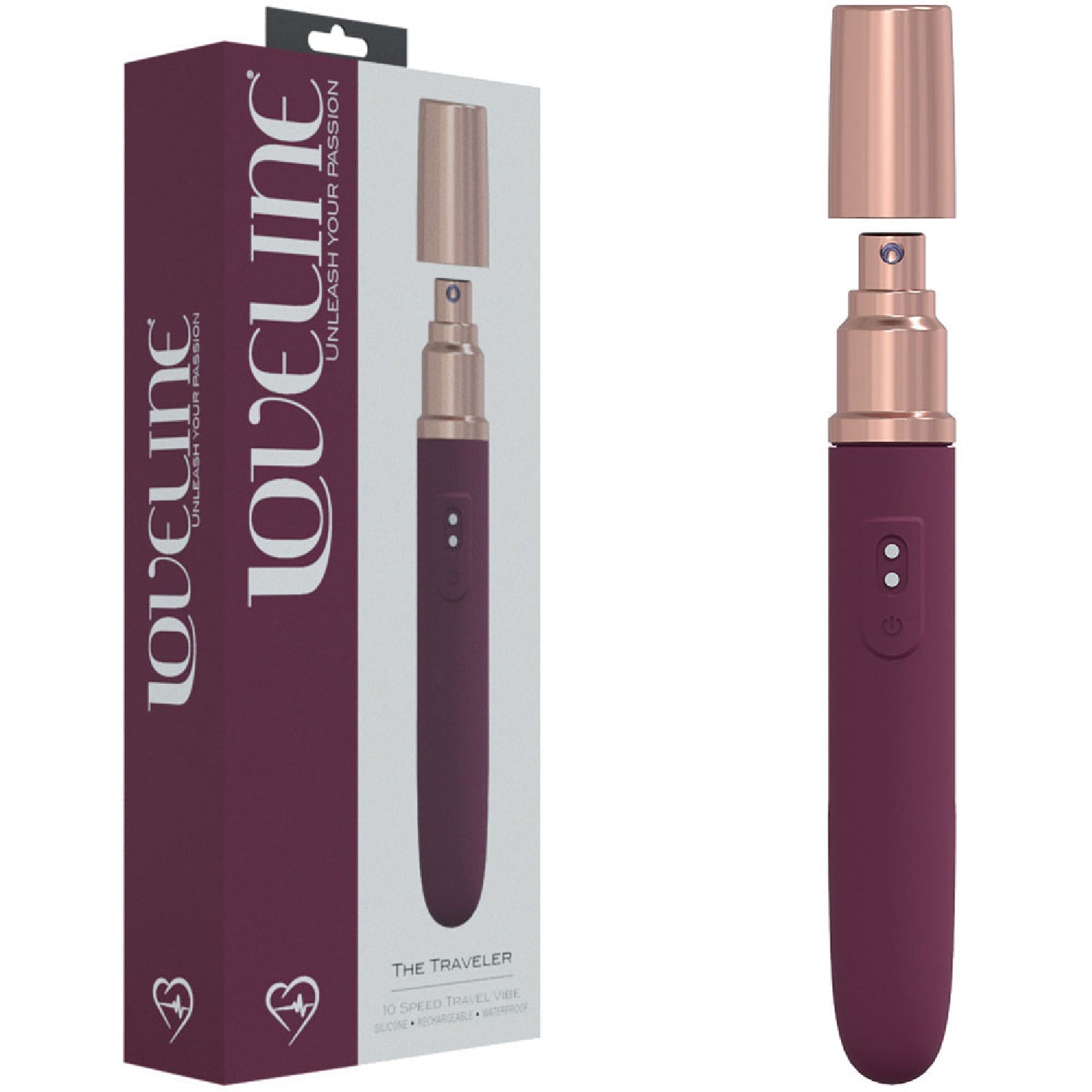 LOVELINE The Traveler - Burgundy - sex kits sets Australia | female strap ons Australia