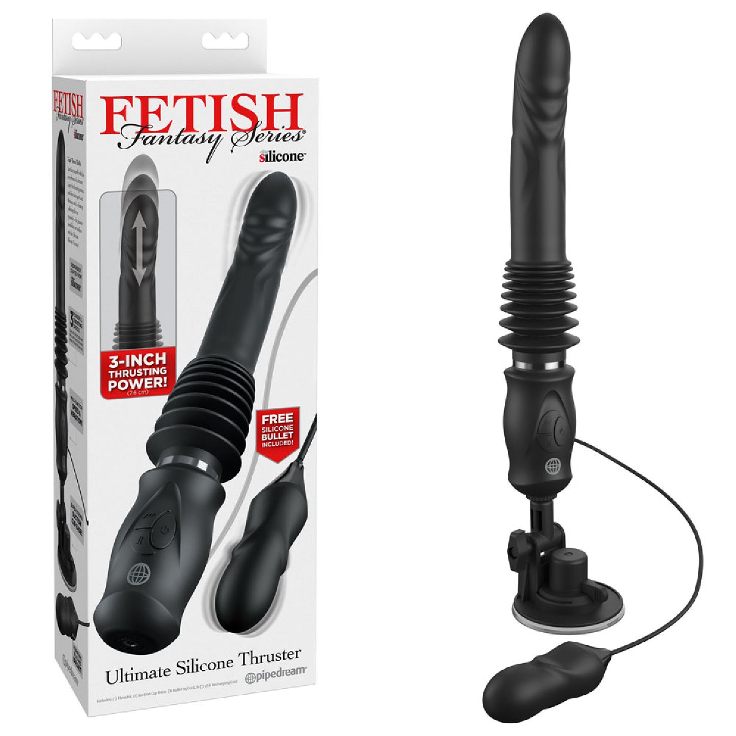 FFS Ultimate Silicone Thruster - Black - online sex shop Australia | Female Strap Ons in Australia