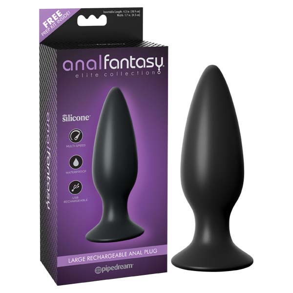 Anal Fantasy Elite Collection Large Rechargeable Anal Plug - Adult Store Australia | male sex toys