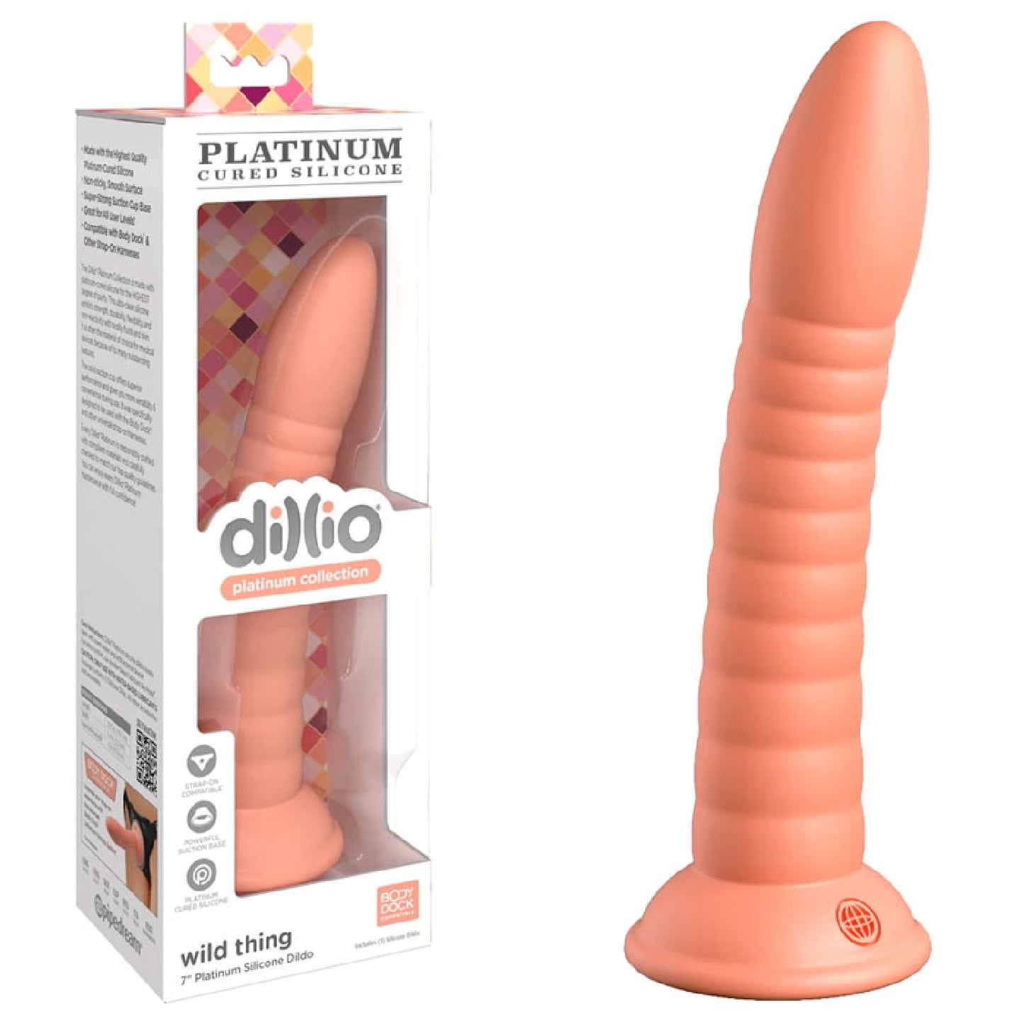 Dillio Platinum Wild Thing - Peach - sex toys, adult | Dildos in Australia