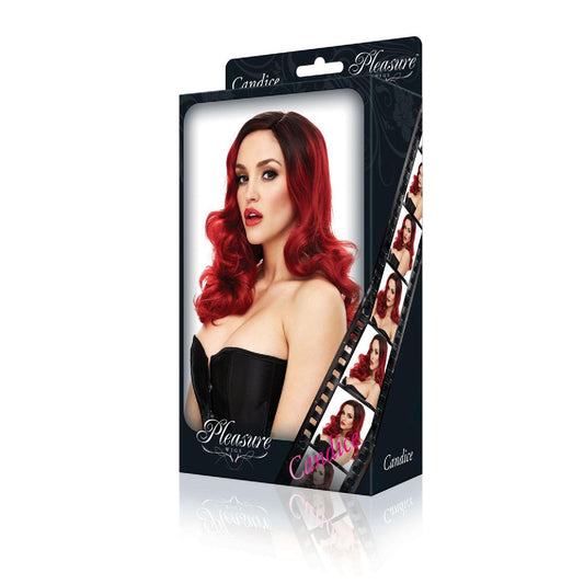 PLEASURE WIGS Candice - Red/Black - sex kits sets Australia | male sex toys