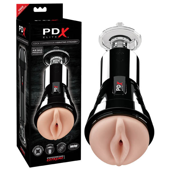 PDX Elite Cock Compressor Vibrating Stroker - sex kits Australia | online sex shop Australia