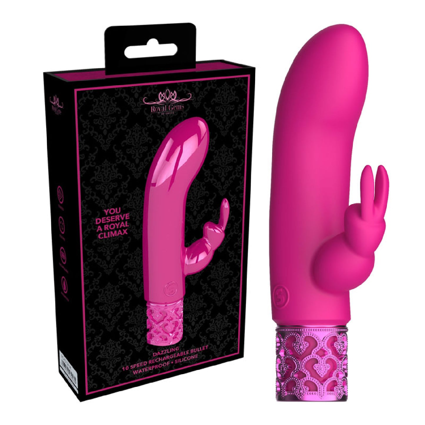 ROYAL GEMS Dazzling - Silicone Rechargeable Bullet - adult store online Australia | vibrators Australia