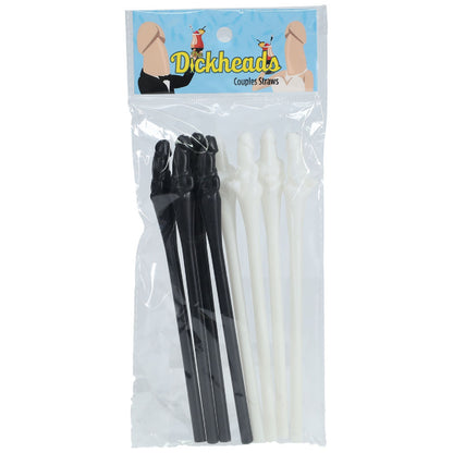 S-LINE The Dickheads - Couples Straws Black/White - Buy Sex Toys In Australia | anal toys Australia
