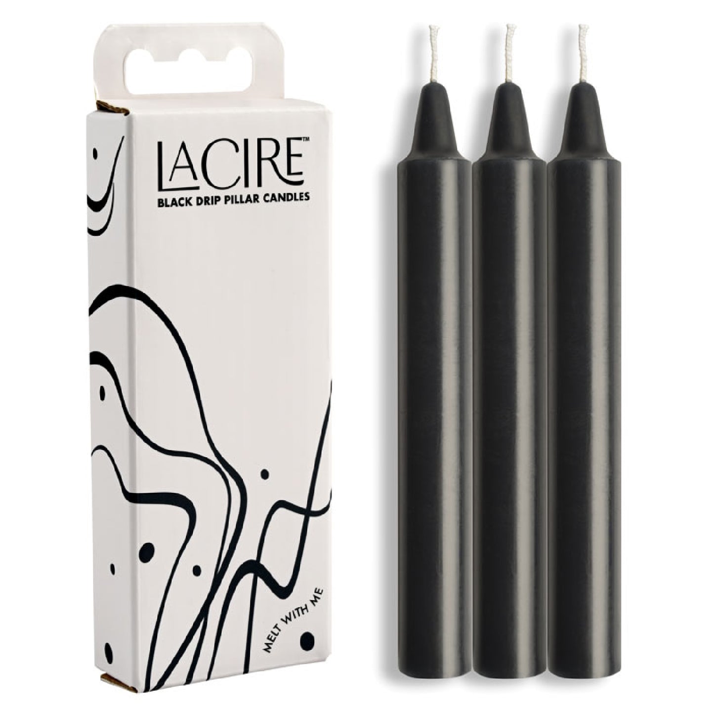 LaCire Drip Pillar Candles - Black - Buy Sex Toys In Australia | male sex toys