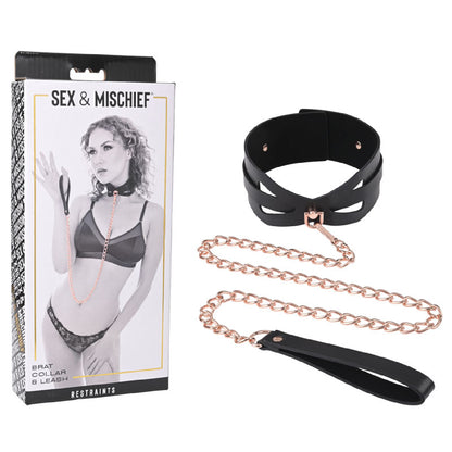 Sex & Mischief Brat Collar & Leash - sex kits sets Australia | Buy Sex Swings in Australia