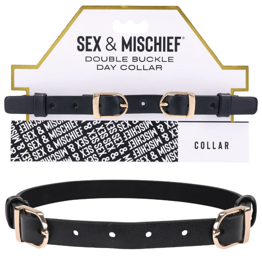 Sex & Mischief Double Buckle Day Collar - Best Anal Toys in Austr