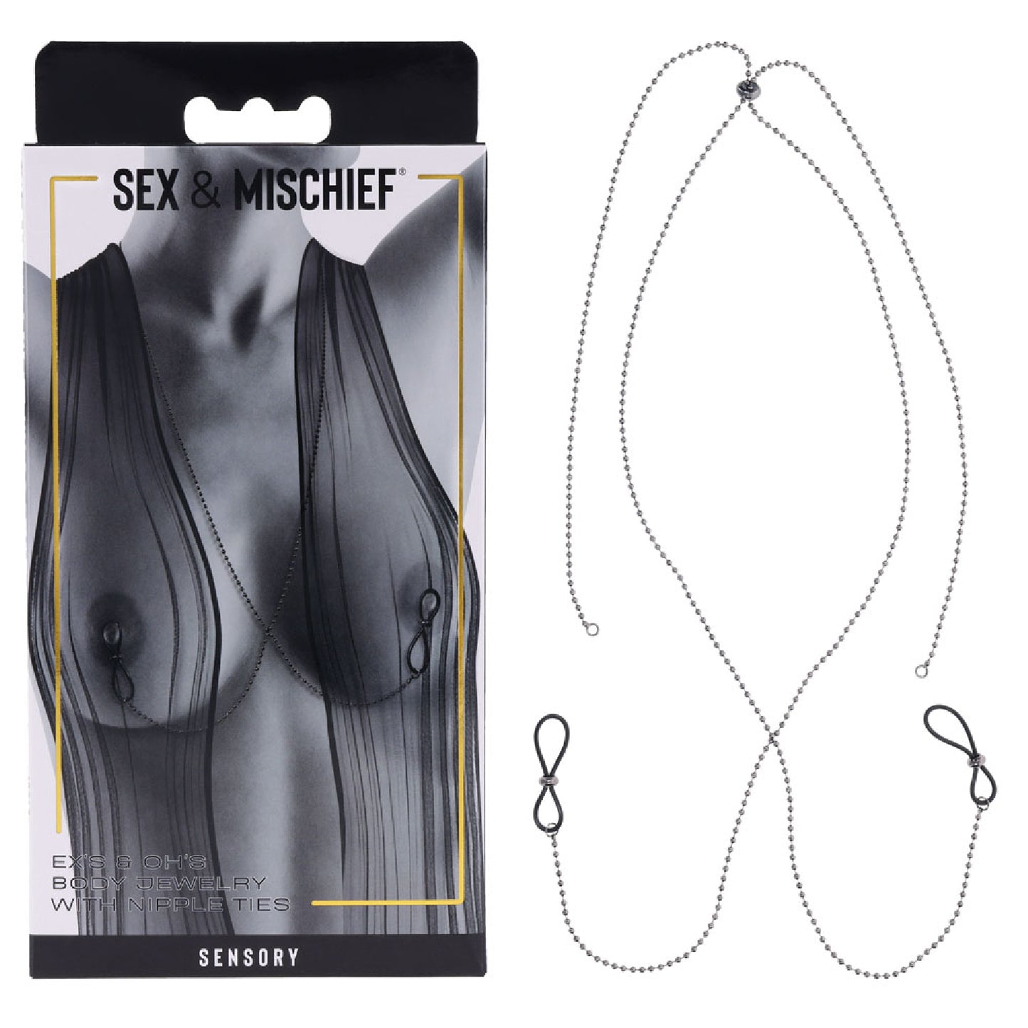 S&M Exs & Ohs Body Jewelry with Nipple Ties - Best Sex Lubes & Lotions in Australia | sex toys online