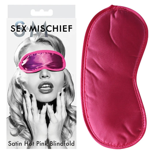 Sex & Mischief Satin Blindfold Hot Pink - penis pumps Australia |