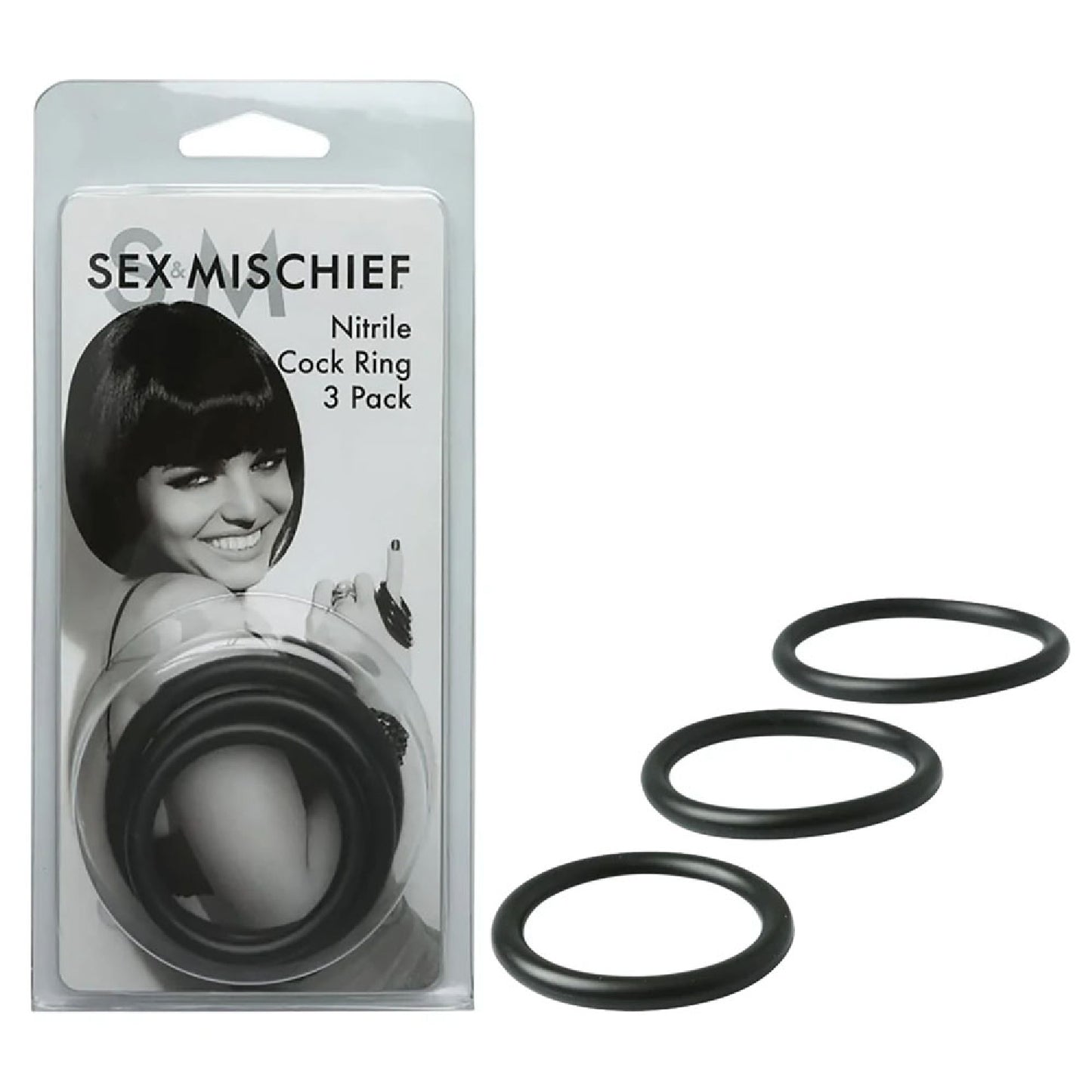 Sex & Mischief Nitrile Cock Ring 3 Pack - adult store online Australia | Buy Sex Dolls in Australia