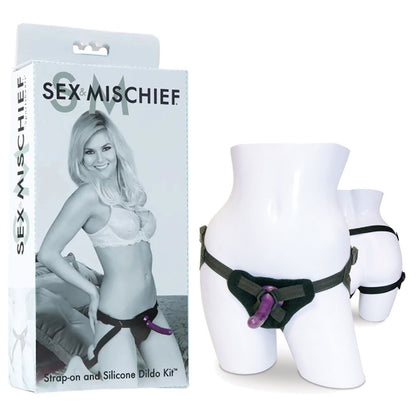 Sex & Mischief Strap-On & Silicone Dildo Kit - female strap ons Australia | adult store online Australia