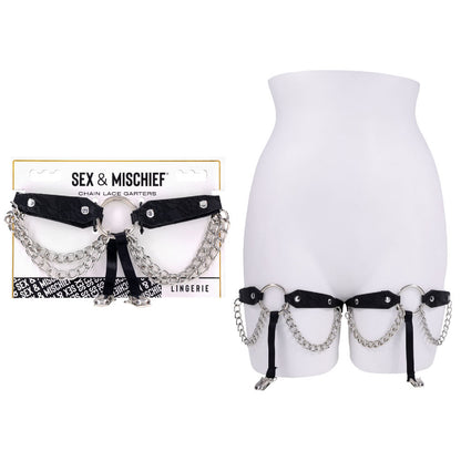 Sex & Mischief Chain Lace Garters