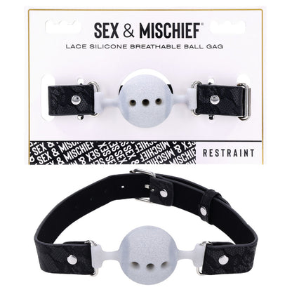Sex & Mischief Lace Silicone Breathable Ball Gag