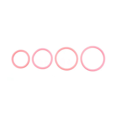 SPORTSHEETS Rubber O-Ring 4 Pack - Coral - Buy Sex Toys In Australia | Male Strap Ons Australia