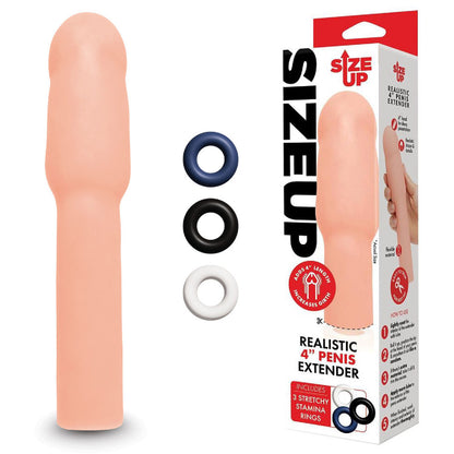 Size Up Realistic 4 Inch Penis Extender - penis pumps Australia | sex swings Australia