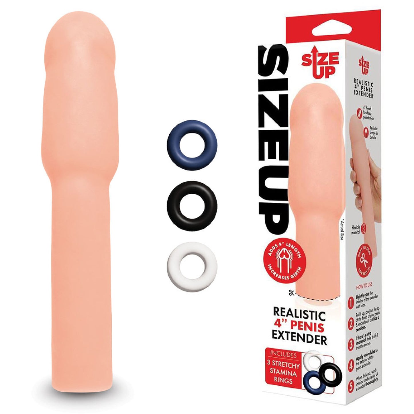 Size Up Realistic 4 Inch Penis Extender - penis pumps Australia | sex swings Australia