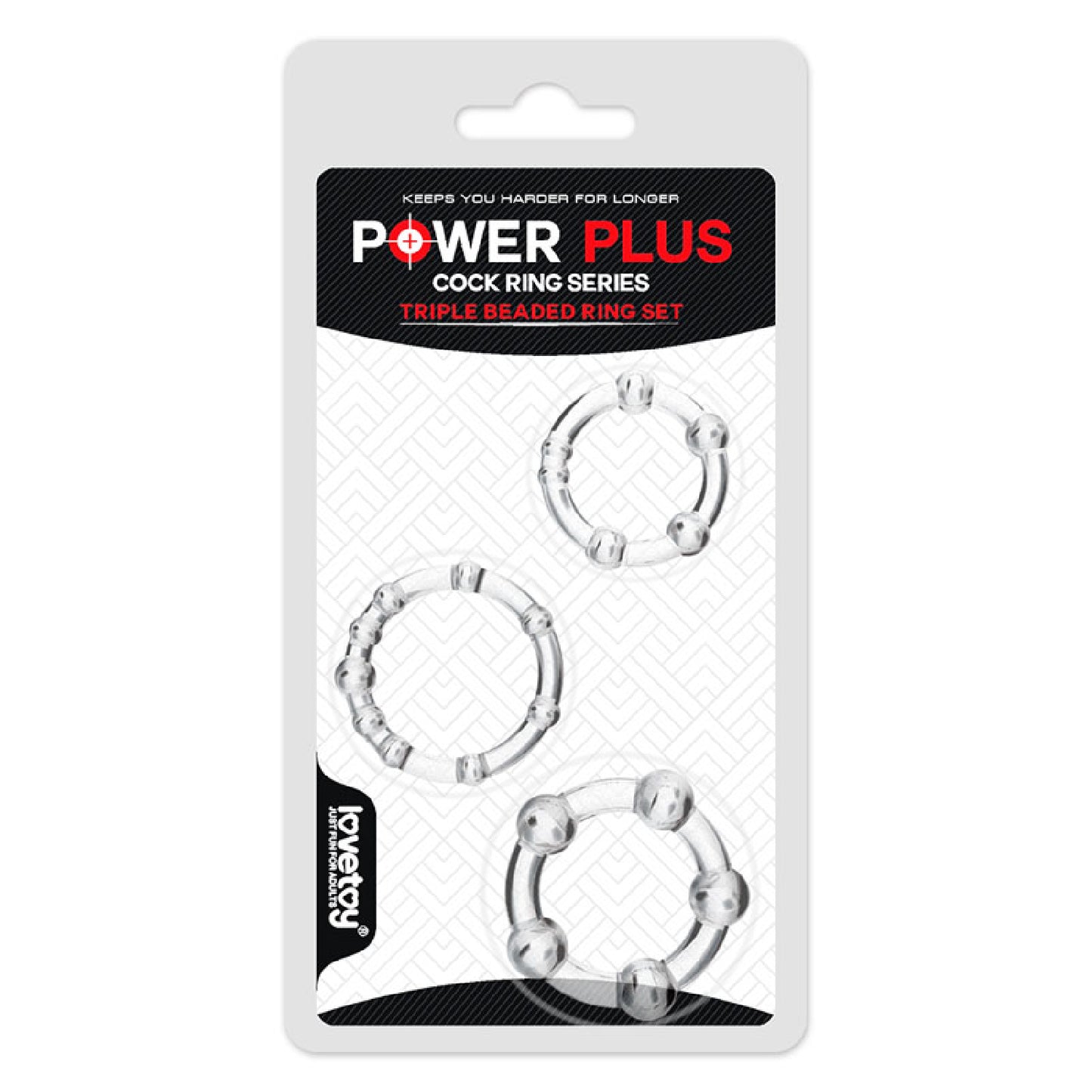 Power Plus Triple Beaded Ring Set - bondage gear Australia | Best Cock Rings in Australia