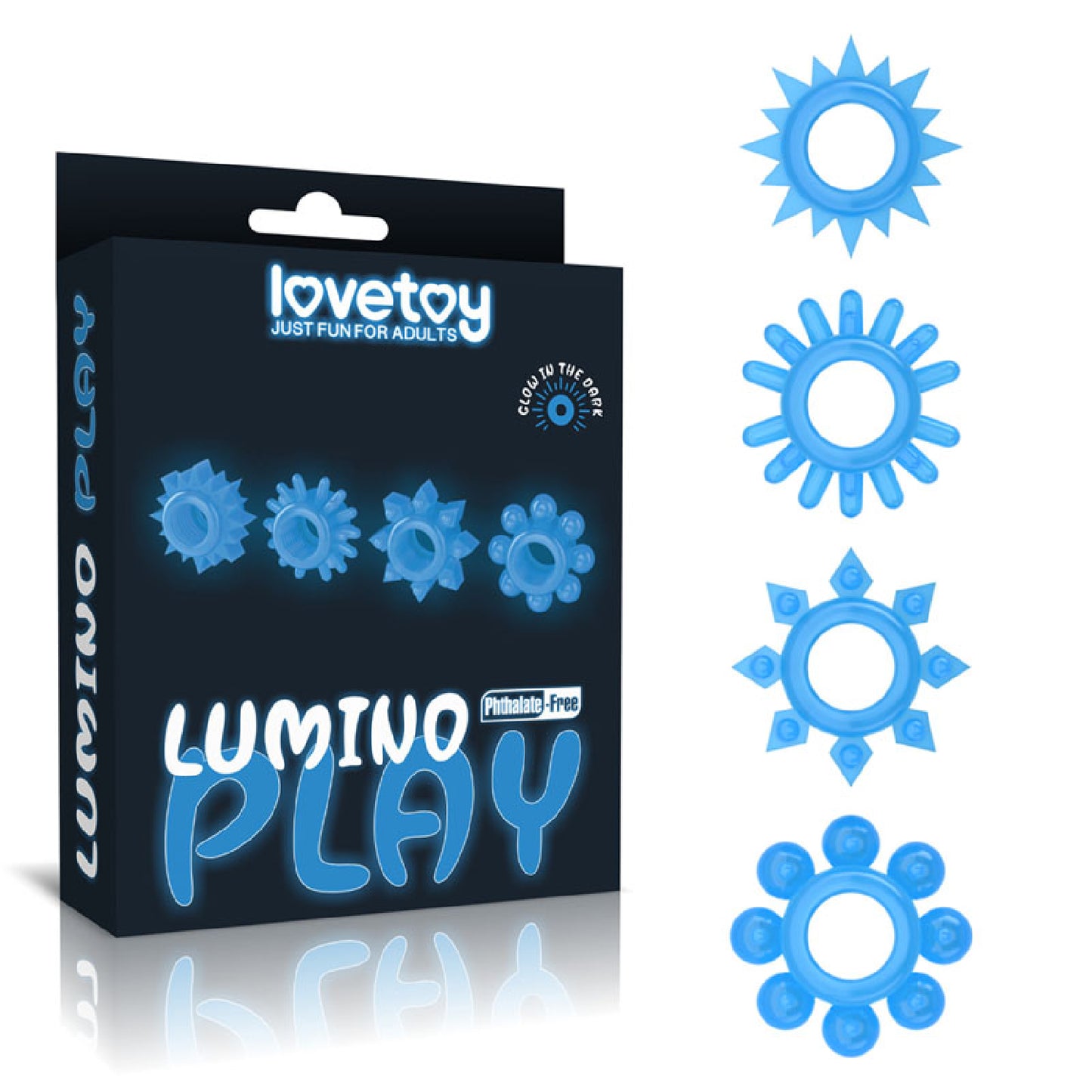 Lumino Play Penis Rings 4 Pack - Buy Sex Swings in Australia | sex kits Australia