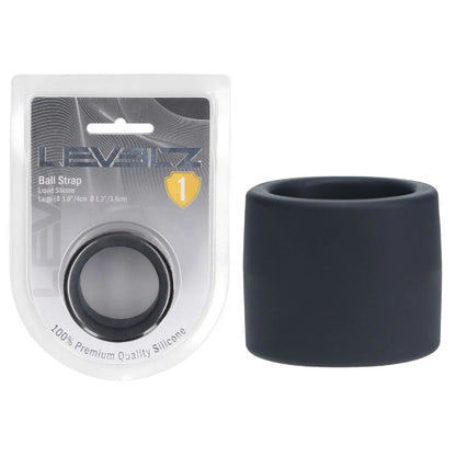 LEVELZ Liquid Silicone Ball Strap - L - Black
