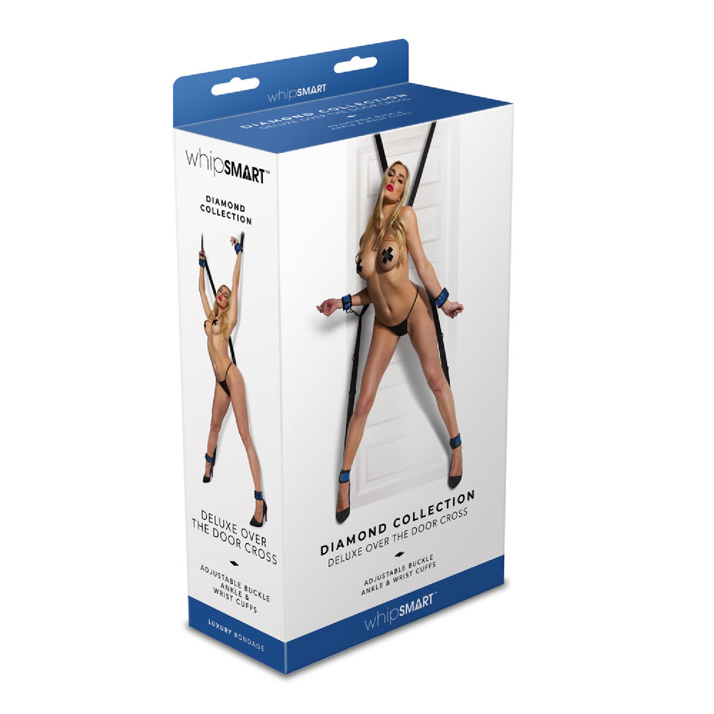 WhipSmart Diamond Deluxe Over The Door Cross - Blue - vibrators Australia | penis pumps Australia